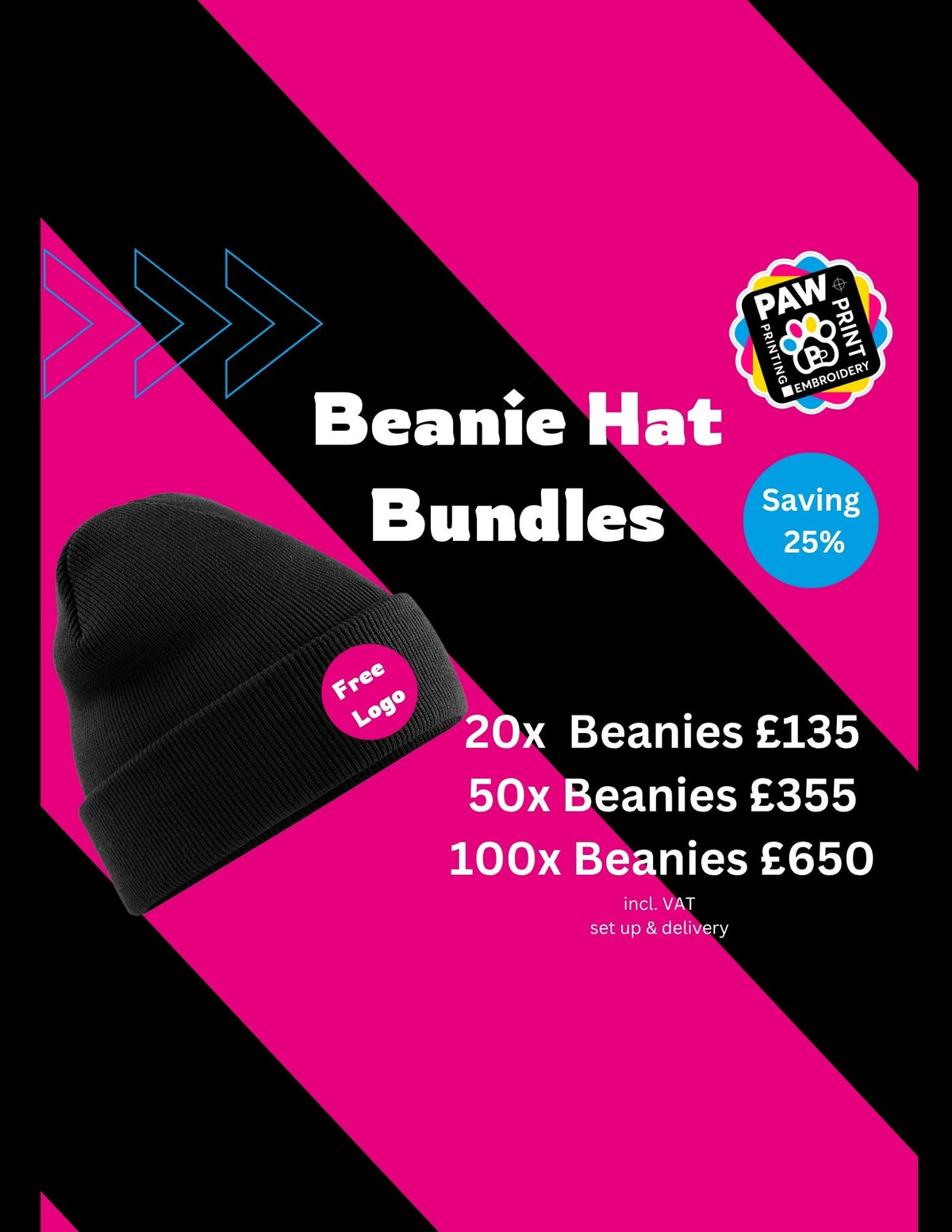 Beanie Hat Bundle – BC045 (with Free Logo Embroidery)