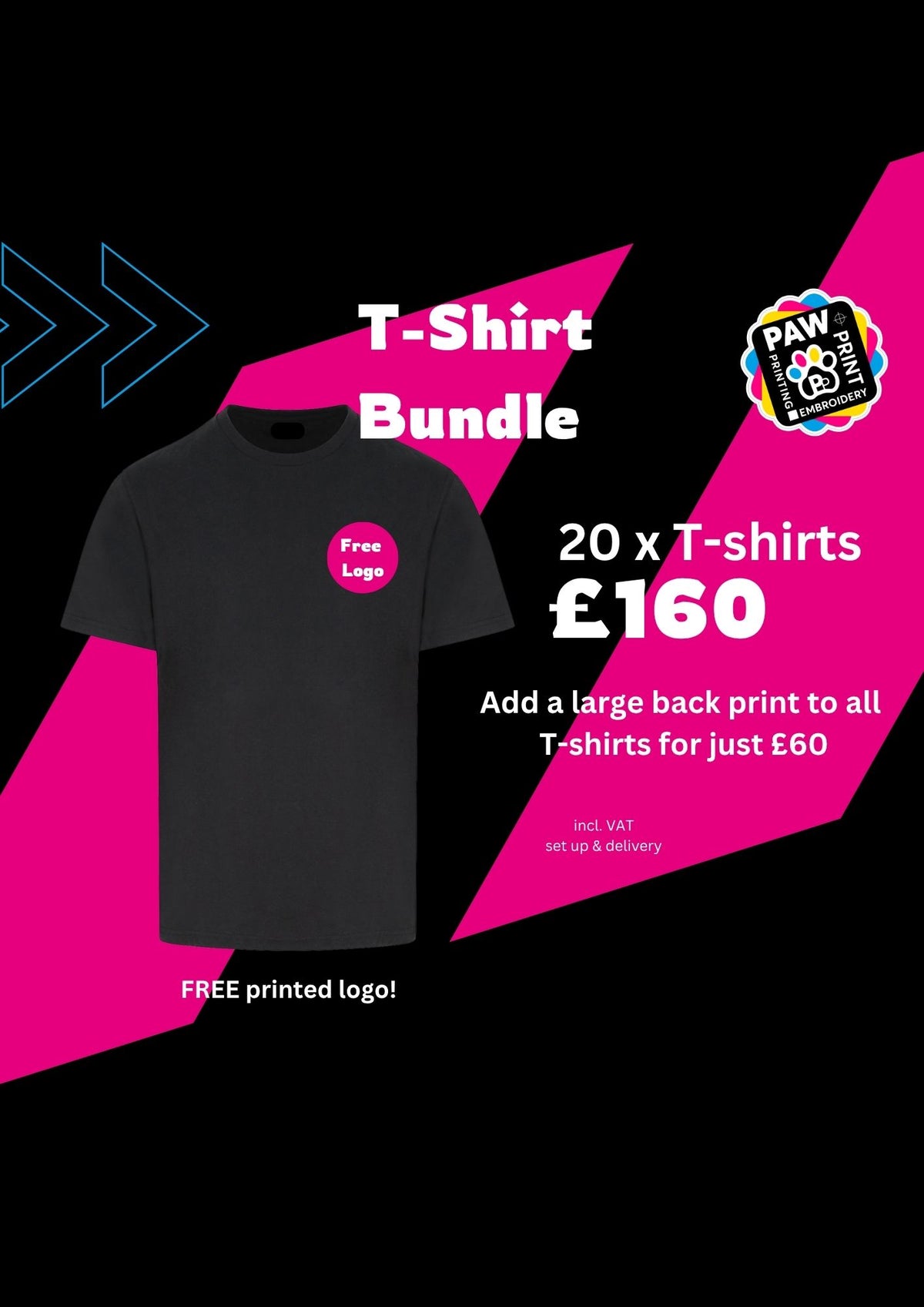 Cotton T-Shirt Bundle – Gildan GD001 (20-Pack)